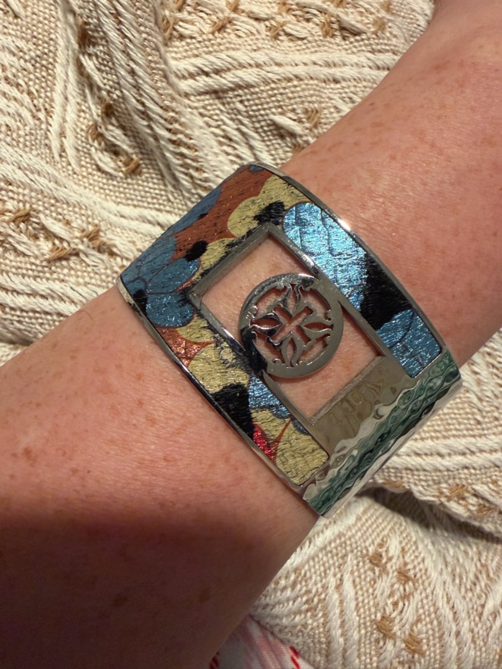 Rustic Cuff Calf Hair Western Inspired Adjustable Cuff Bangle
